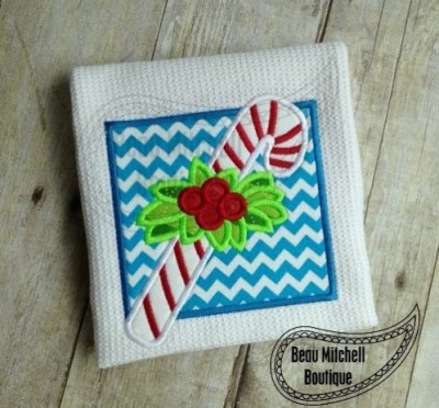 Candy Cane Box Applique